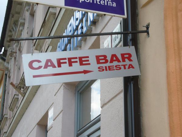 Cedule Caffe Bar Siesta